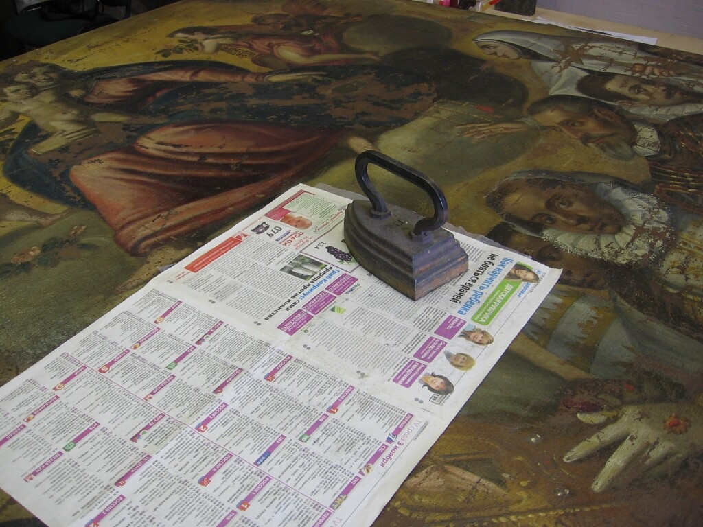 Фото в процессе реставрации. Инвентарный номер:04-2685