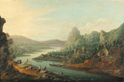 ФОЛЛЕРДТ, Йоганн-Кристиан. Вид долины Рейна