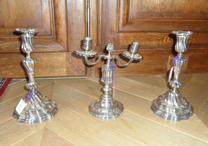 Подсвечники, 2 шт. и канделябр